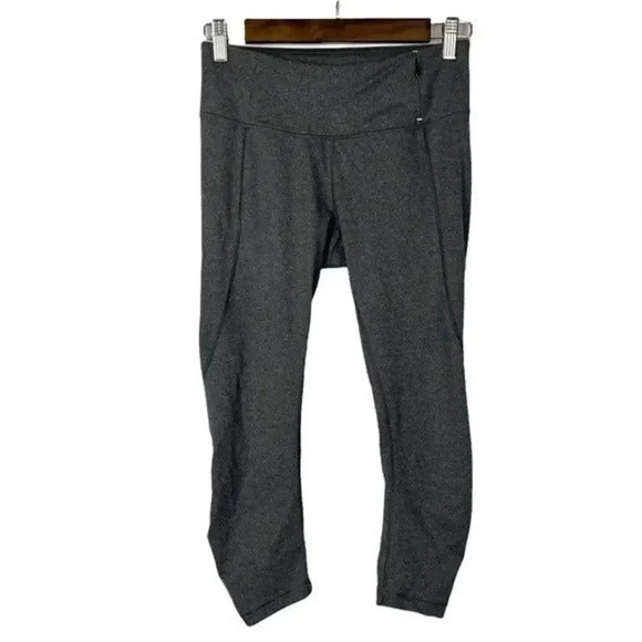 Calia Heather Gray Essential Low Rise Cinched Leg Athletic Capri Pants S - Picture 2 of 4